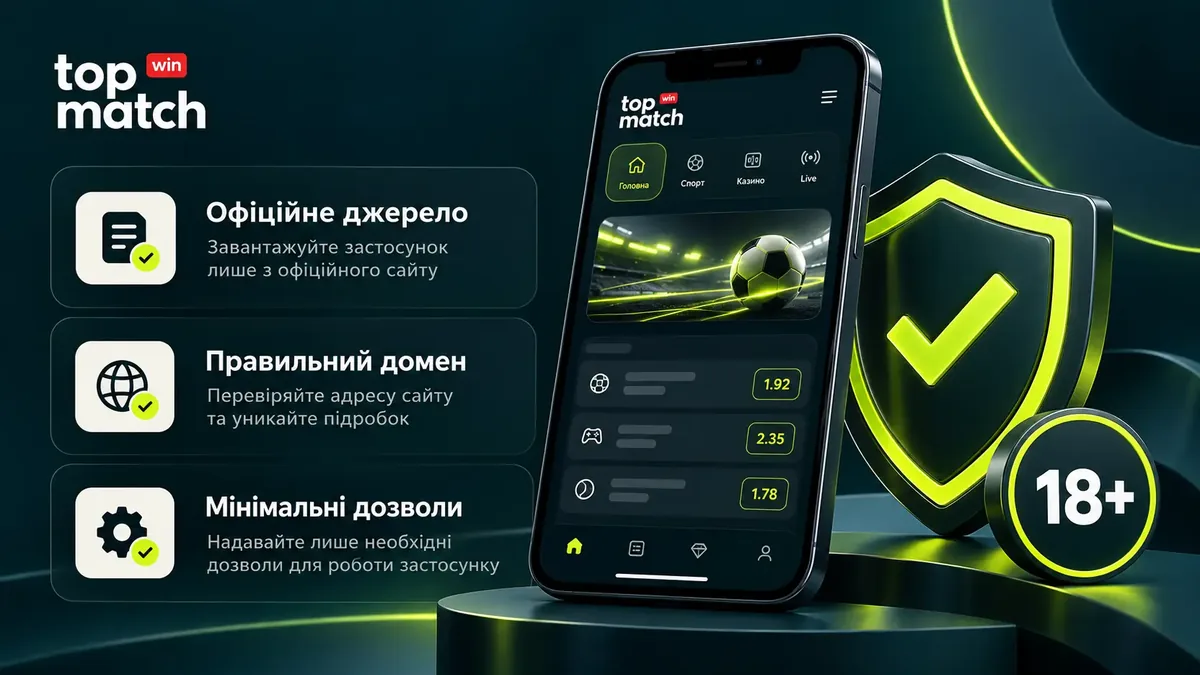 Чек-лист безпечного завантаження застосунку Topmatch: офіційне джерело й мінімум дозволів