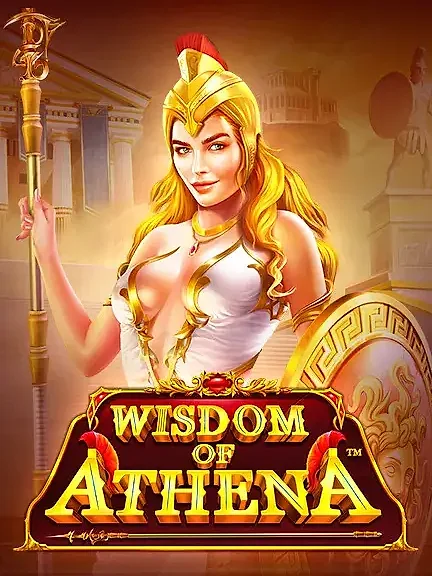 Wisdom of Athena — слот у каталозі Topmatch: Афіна у шоломі серед мармурових колон